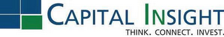 CAPITAL INSIGHT THINK. CONNECT. INVEST. logo