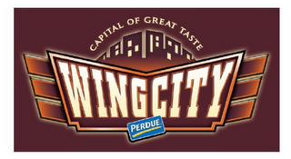 CAPITAL OF GREAT TASTE WING CITY PERDUE logo