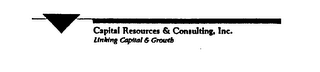 CAPITAL RESOURCES & CONSULTING, INC. LINKING CAPITAL & GROWTH logo
