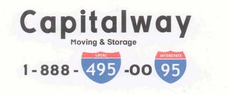 CAPITALWAY MOVING & STORAGE 1-888-495-0095 LOCAL INTERSTATE logo
