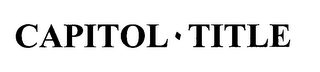 CAPITOL TITLE logo