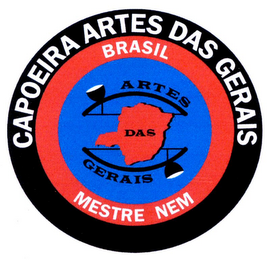 CAPOEIRA ARTES DAS GERAIS BRASIL MESTRE NEM logo