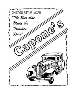 CAPONE'S CHICAGO-STYLE LAGER "THE BEER THAT MADE THE TWENTIES ROAR" logo