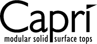 CAPRI MODULAR SOLID SURFACE TOPS logo