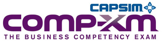 CAPSIM COMPXM THE BUSINESS COMPETENCY EXAM logo