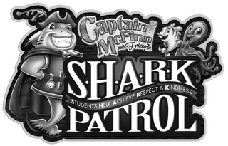 CAPTAIN MCFINN SHARK PATROL STUDENTS HELP ACHIEVE RESPECT & KINDNESS logo