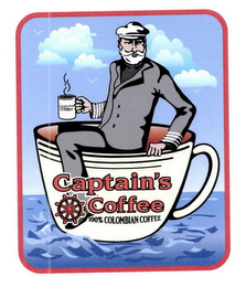 CAPTAIN'S COFFEE 100% COLOMBIAN COFFEE logo