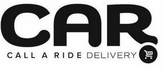 CAR CALL A RIDE DELIVERY logo