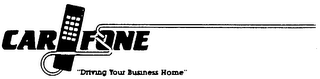 CAR FONE DRIVING YOUR BUSINESS HOME logo