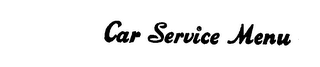 CAR SERVICE MENU logo