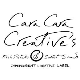 CARA CARA CREATIVES FRESH PICTURES SWEET SOUNDS INDEPENDENT CREATIVE LABEL logo