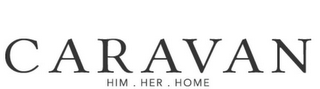 CARAVAN HIM. HER. HOME logo