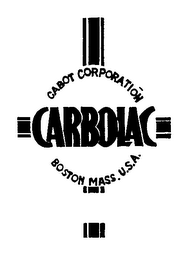 CARBOLAC CABOT CORPORATION BOSTON MASS. U.S.A. logo