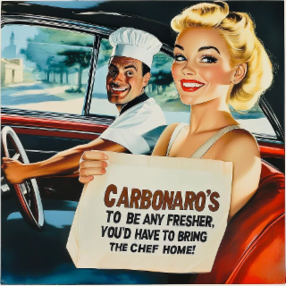 CARBONARO'S TO BE ANY FRESHER YOU'D HAVE TO TAKE THE CHEF HOME! logo