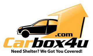 CARBOX4U.COM NEED SHELTER? WE GOT YOU COVERED! logo