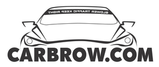 CARBROW.COM SLOWER TRAFFIC KEEP RIGHT logo