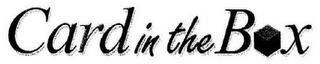 CARD IN THE B X logo