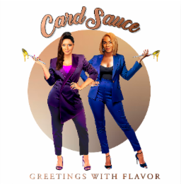 CARD SAUCE GREETINGS WITH FLAVOR logo