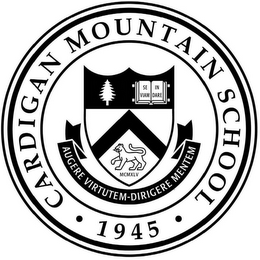 CARDIGAN MOUNTAIN SCHOOL 1945 SE VIAM IN DARE MCMXLV AUGERE VIRTUTEM-DIRIGERE MENTEM logo