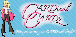 CARDINAL CARDZ "HAVE YOU WRITTEN YOUR CARDINALS LATELY?" logo