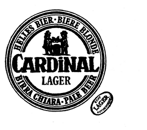 CARDINAL LAGER HELLES BIER BIER BLOND BIRRA CHIARA PALE BEER ECHT AUTHENTIQUE LAGER logo