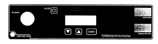 CARDIO COACH AIR INTAKE ON/OFF ENTER HEART RATE JACK HEART RATE CALORIES PER MIN. logo