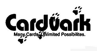 CARDVARK MANY CARDS. UNLIMITED POSSIBILITIES. logo