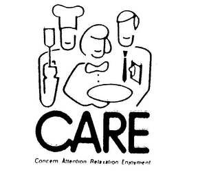 CARE CONCERN, ATTENTION, RELAXATION, ENJOYMENT logo