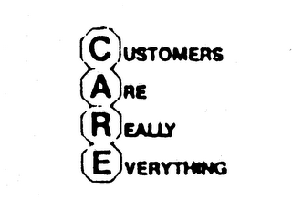 CARE CUSTOMERS ARE REALLY EVERYTHING logo