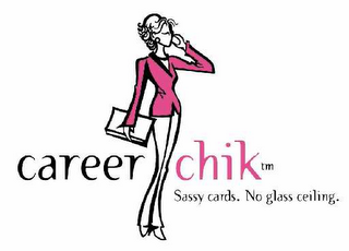 CAREERCHIK SASSY CARDS. NO GLASS CEILING logo