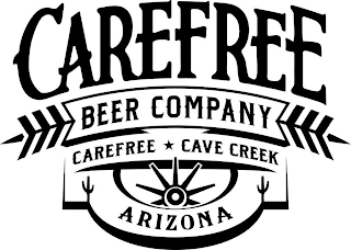 CAREFREE BEER COMPANY CAREFREE CAVE CREEK ARIZONA logo