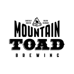 CAREFULLY CRAFTED GOLDEN COLORADO MOUNTAIN TOAD BREWING logo