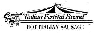 CARFAGNA BROTHERS "ITALIAN FESTIVAL BRAND" HOT ITALIAN SAUSAGE logo