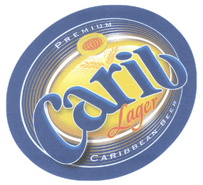 CARIB LAGER PREMIUM INTERNATIONAL CARIBBEAN BEER logo