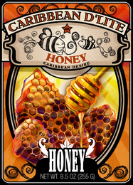CARIBBEAN D'LITE, GB, HONEY, CARIBBEAN DESIRE, HONEY, NET WT. 8.5 OZ. (255 G) logo
