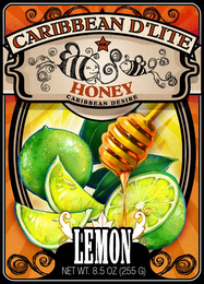 CARIBBEAN D'LITE GB HONEY CARIBBEAN DESIRE LEMON NET WT. 8.5 OZ. (255 G) logo