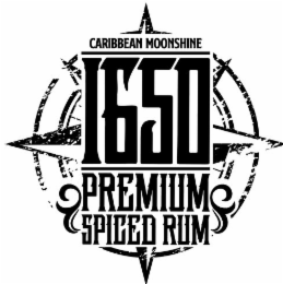CARIBBEAN MOONSHINE 1650 PREMIUM SPICED RUM logo