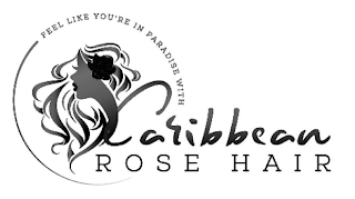 CARIBBEAN ROSE HAIR FEEL LIKE YOU'RE INPARADISE WITH logo