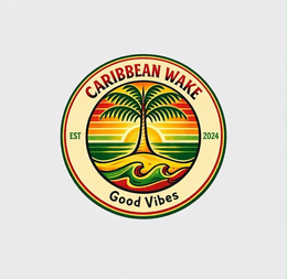 CARIBBEAN WAKE EST 2024 GOOD VIBES logo