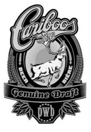 CARIBOO GENUINE DRAFT PWB BEER BIERE logo