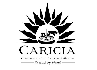 CARICIA EXPERIENCE FINE ARTISANAL MEZCAL BOTTLED BY HAND logo