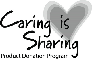 CARING IS SHARING PRODUCT DONATION PROGRAM logo