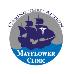 CARING THRU ACTION. MAYFLOWER CLINIC logo