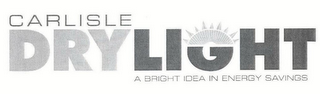 CARLISLE DRY LIGHT A BRIGHT IDEA IN ENERGY SAVINGS logo