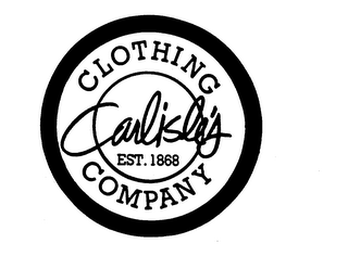 CARLISLE'S CLOTHING COMPANY EST. 1868 logo