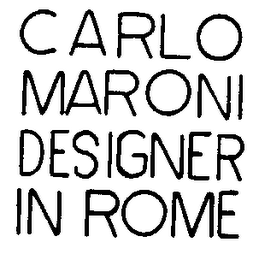 CARLO MARONI DESIGNER IN ROME logo