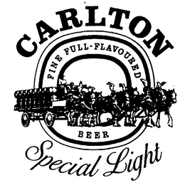 CARLTON SPECIAL LIGHT FINE FULL FLAVORED BEER logo