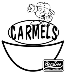 CARMELS BOCADELI QUALITY PRODUCTS logo