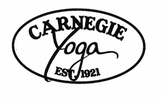 CARNEGIE YOGA EST. 1921 logo