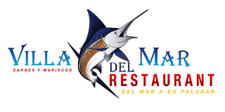 CARNES Y MARISCOS VILLA DEL MAR RESTAURANT DEL MAR A SU PALADAR logo